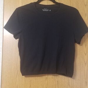 Abercrombie & Fitch Black Crop Top Size Medium